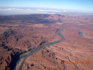 55 8v2. aerial - snowy canyonlands
