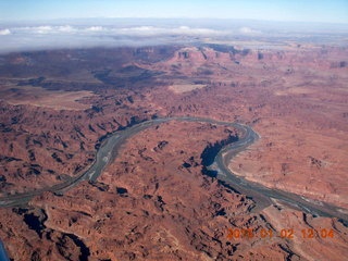 56 8v2. aerial - snowy canyonlands