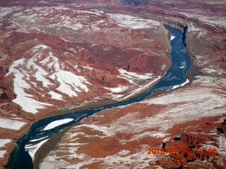 65 8v2. aerial - snowy canyonlands - Caveman Ranch airstrip
