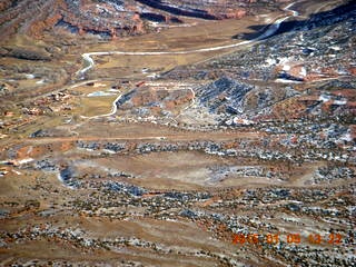 226 8v5. aerial - snowy canyonlands - Colorado hills - Hubbard-Gateway Canyons