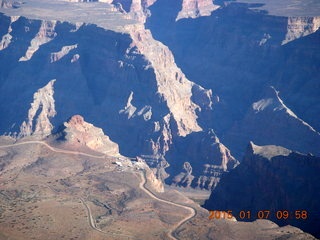 1799 8v7. aerial - flight SGU to DVT - grand canyon - Skywalk at Grand Canyon West