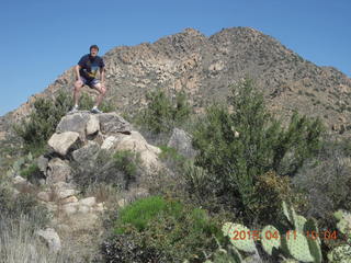 Bagdad run/hike - Neil W on the rock