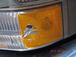 240 8zw. drive to Calamity Mine - new hole in turn signal plastic