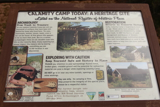 517 8zw. Calamity Mine sign