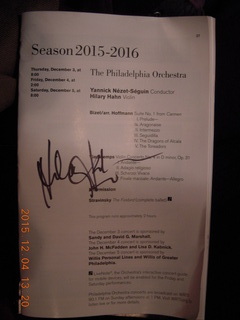 Philadelphia Orchestra with Hilary Hahn program