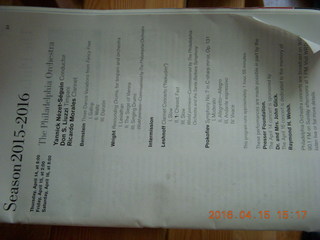 Philadelphia Orchestra program