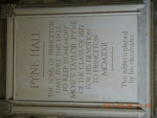 Princeton Alumni Day - Pyne Hall sign