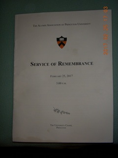 Princeton Alumni Day - Service of Remebrance