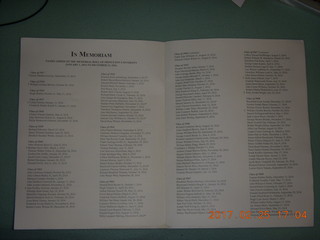 Princeton Alumni Day - Service of Remebrance