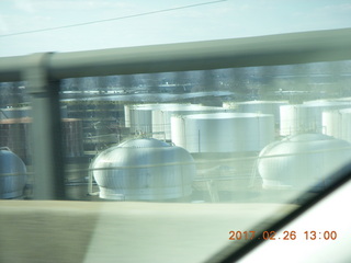 driving in Philadelphia - oil tanks