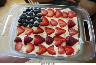 stars and strips blueberry and strawberry pie