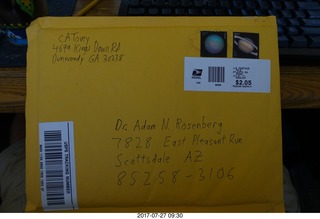 envelope from Craig Tovey