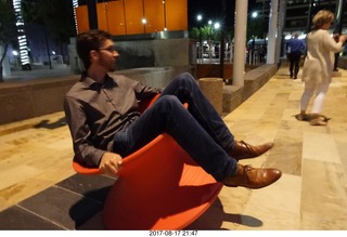 Mesa Arts Center: Brian on swiveling chair