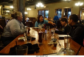 Helen Bird and Ransom kids at dinner