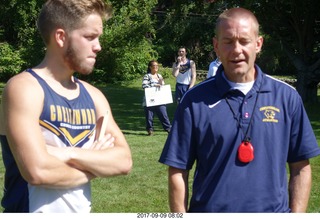 Cheltenham Cross Country CHS-XC - Curtis Arboretum - after the race - coach Russ Wolff