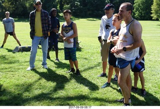 Cheltenham Cross Country CHS-XC - Curtis Arboretum - after the race - Mark Gyandou, Adam Alper, Josh Gross