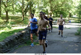 Cheltenham Cross Country CHS-XC - Curtis Arboretum - after the race - Josh, Aaron, and Mike Gross