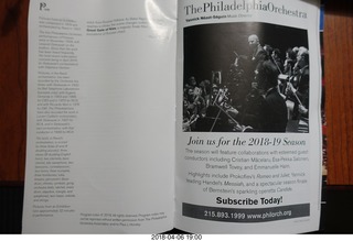 Philadelphia Orchestra program