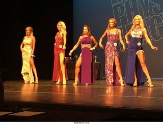 Mesa - International Physique League (IPL) show - prejudging . Shelly Roeder (11) . Cori Akin (31) . Brittany Zawacki (40) . Ramsey Moore (43) . Dawn Davis (46) .