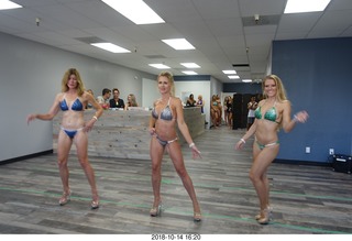 new NH2T store - International Physique League (IPL) show - rehearsal - bikini - Christian DeAngelis + Heather Kile