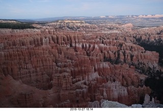 Bryce Canyon vista view at sunset