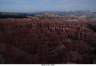 Bryce Canyon vista view at sunset
