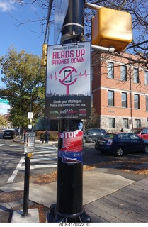 Princeton University - HEADS UP PHONES DOWN sign
