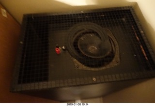 3 a09. new screen on old, torn-up woofer