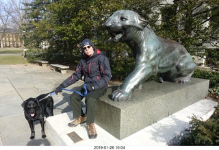 Princeton University - Sandy Student, dog, and tiger