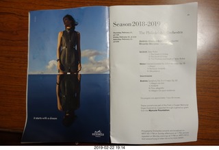 Philadelphia Orchestra program