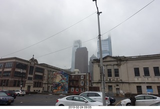 Philadelphia in the foggy haze