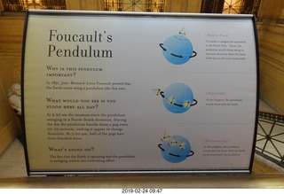 Philadelphia - The Franklin Institute Science Museum - Foucault's Pendulum sign