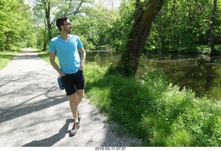 Princeton towpath near Lake Carnegie + Brian