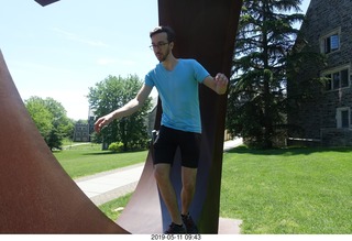 Princeton University - Brian climbing sculpture