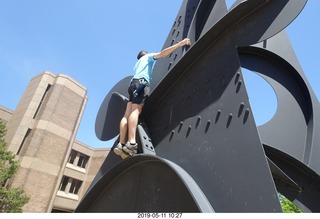 Princeton University - Brian climbing sculpture