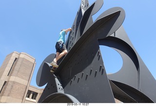 Princeton University - Fine Hall - Brian at math blackboard