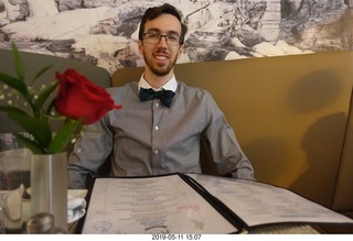 Philadelphia - Brian dressed up at dinner