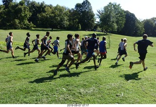 Curtis Arboretum - Cheltenham XC alumni race - team members to starting line