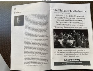 Philadelphia Orchestra program