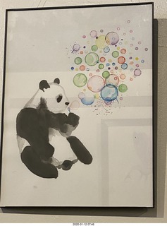 Flagstaff - Brandy's restaurant - panda blowing bubbles