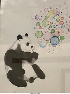 Flagstaff - Brandy's restaurant - panda blowing bubbles