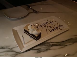 Barclay Prime restaurant  - birthday cake