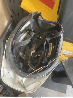 my hearing aid hidden in my bike helmet