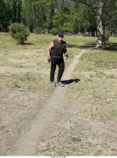 3 a0y. Argentina Eclipse Day - Adam running at the site