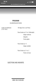 Phoenix Symphony - Beethoven #9 - program