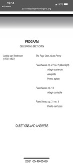 Phoenix Symphony - Beethoven #9 - program