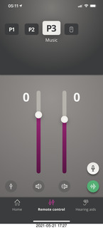 Oticon hearing aids iPhone display