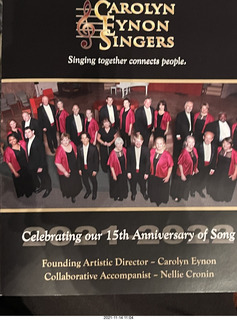 Scottsdale Arts - Carolyn Aynon Singers - Beethoven 250th - program