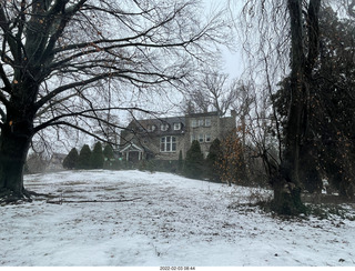 Philadelphia trip - nice house, snow covered yard