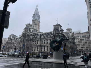 Philadelphia trip - snowy sidewalk